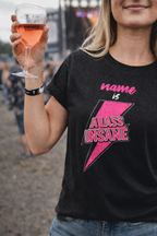 Personalized A Lass Insane Pink T-Shirt – 1972 Glam Rock Inspired Graphic Tee