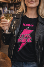 Personalized A Lass Insane Pink T-Shirt – 1972 Glam Rock Inspired Graphic Tee