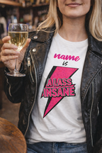 Personalized A Lass Insane Pink T-Shirt – 1972 Glam Rock Inspired Graphic Tee
