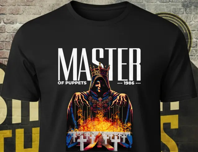 Master of Puppets Inspired T-Shirt – Unisex 1986 Heavy Metal Graphic Tee Shrewd Threads