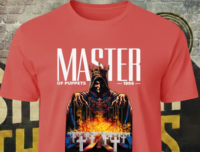Master of Puppets Inspired T-Shirt – Unisex 1986 Heavy Metal Graphic Tee Shrewd Threads