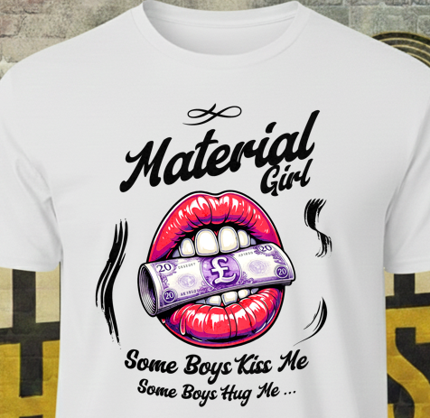 Material Girl Pink Money Lips Tee