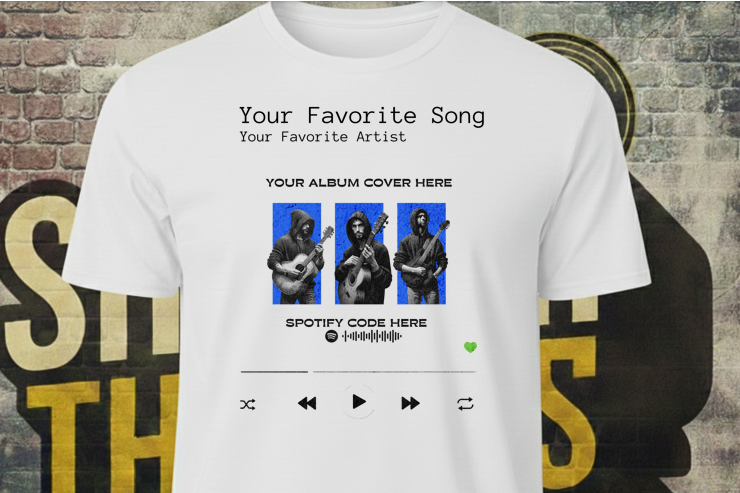 Personalized Album Art & Spotify Code Unisex Tee