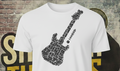 Personalised Guitar Lyrics Unisex Tee & Spotify Code