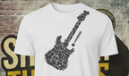 Personalised Guitar Lyrics Unisex Tee & Spotify Code