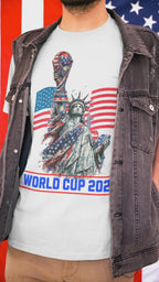 Soccer 2026 Statue & Cup Premium Unisex Tee