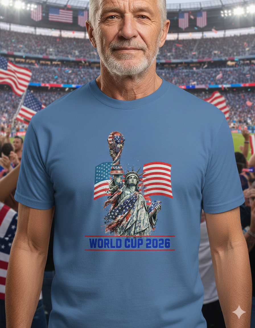 Soccer 2026 Statue & Cup Premium Unisex Tee